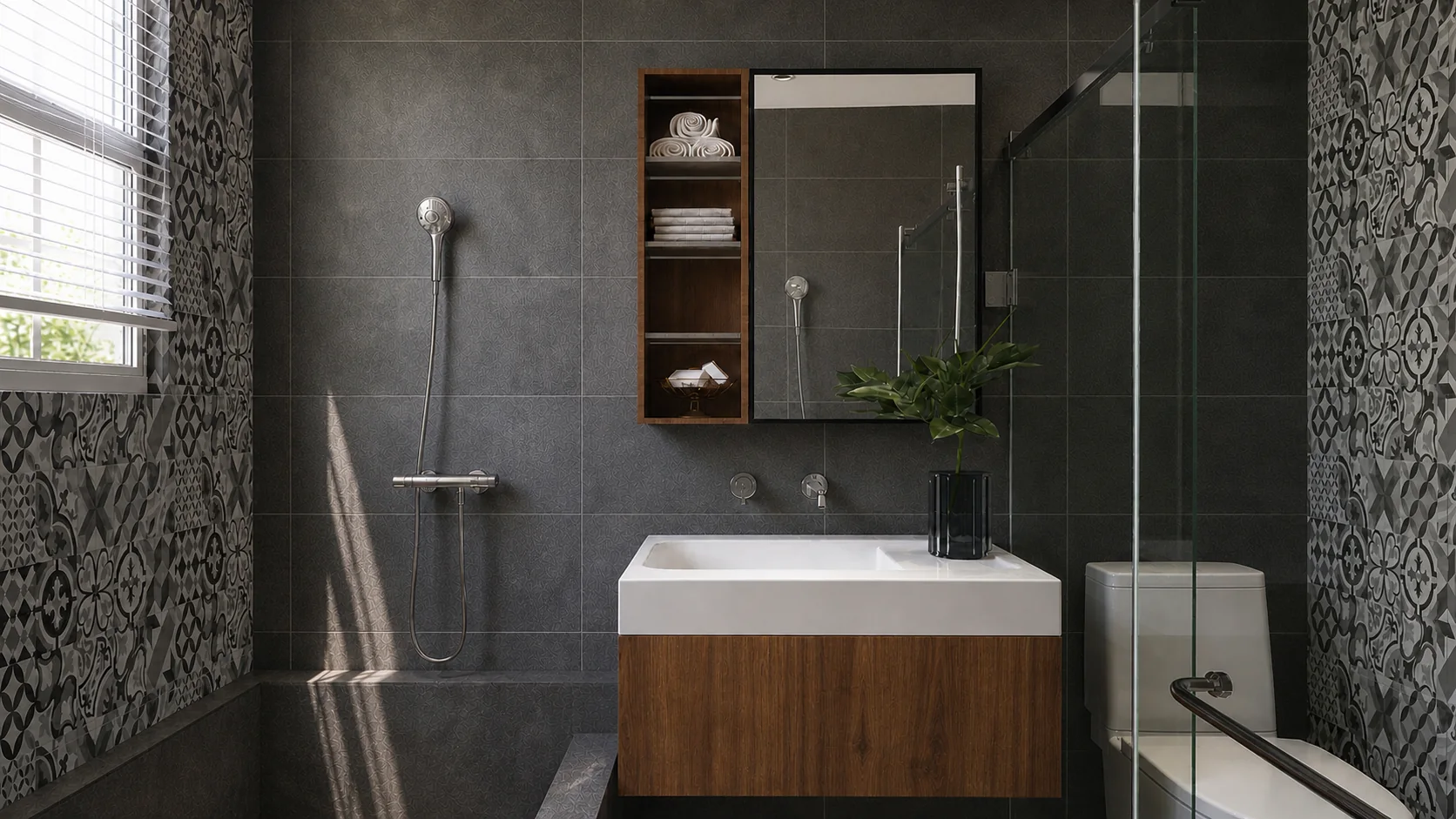 Li Jyu second-floor bathroom interior design project by Mikaiyi Design