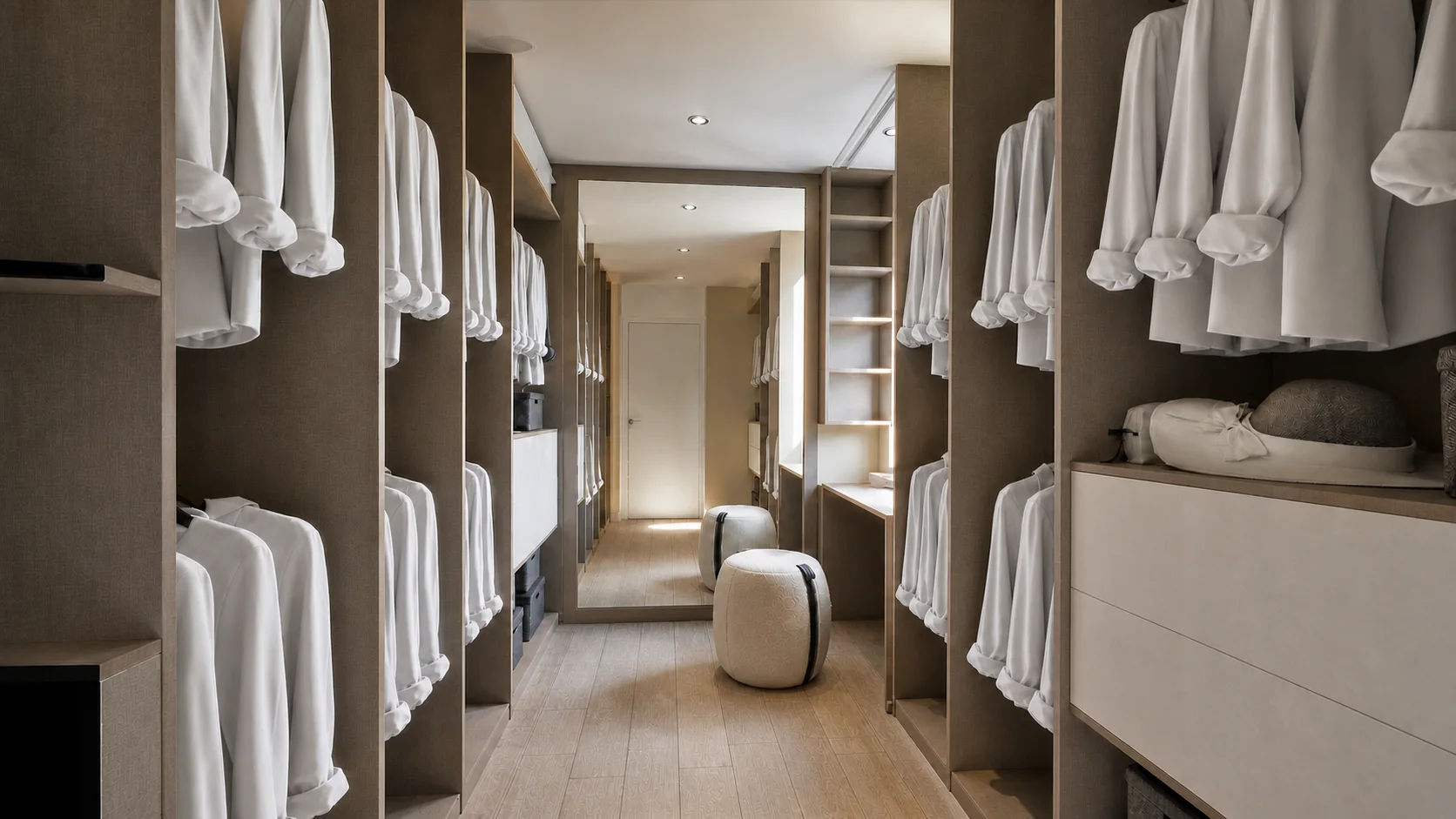 Li Jyu primary walk-in wardrobe interior design project by Mikaiyi Design
